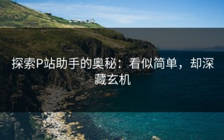 探索P站助手的奥秘：看似简单，却深藏玄机