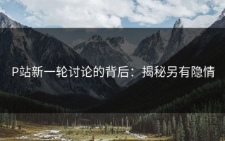 P站新一轮讨论的背后：揭秘另有隐情