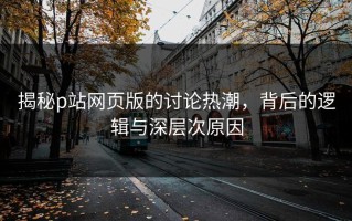 揭秘p站网页版的讨论热潮，背后的逻辑与深层次原因